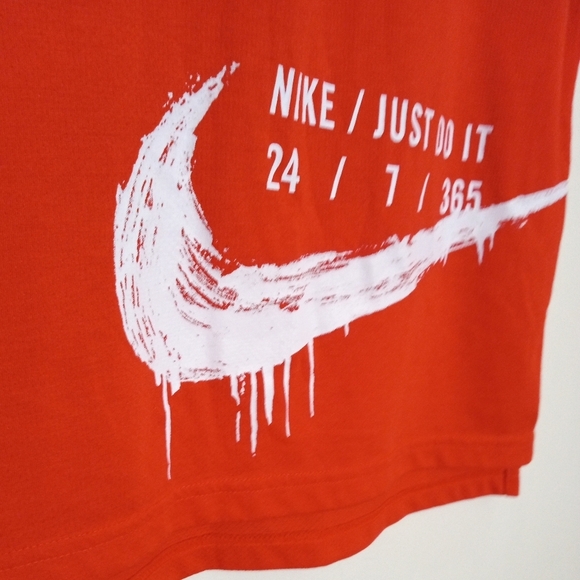 Nike sportswear orange mesh dri-fit athletic top - Picture 4 of 6